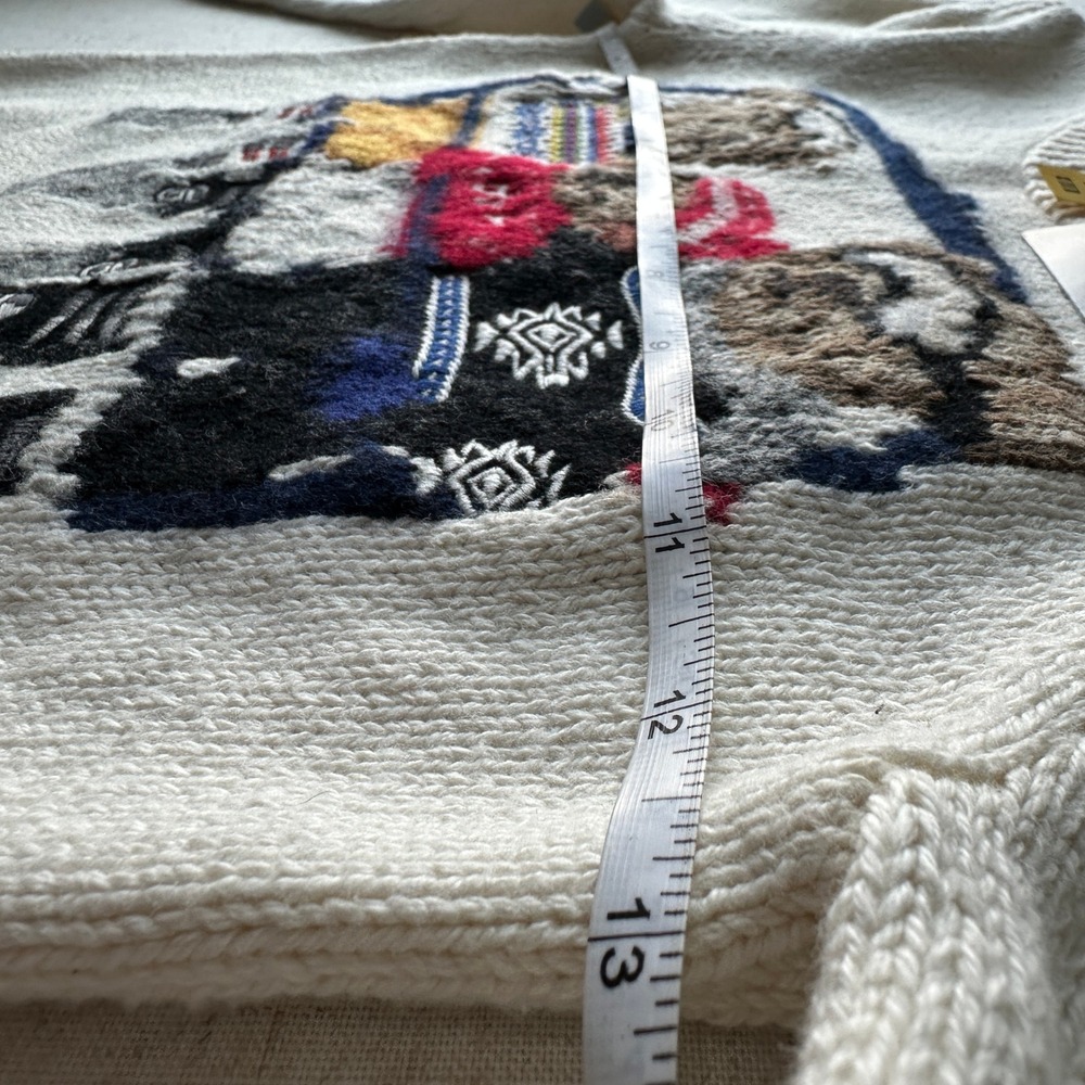 NWT Polo Ralph Lauren Girls Polo Bear Ski Lift Knit Sweater Cream 6X - Picture 12 of 14